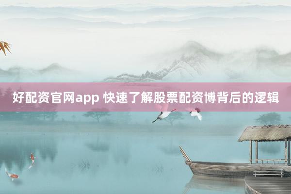 好配资官网app 快速了解股票配资博背后的逻辑