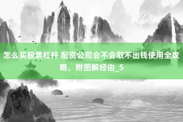 怎么买股票杠杆 配资公司会不会取不出钱使用全攻略，附图解经由_5