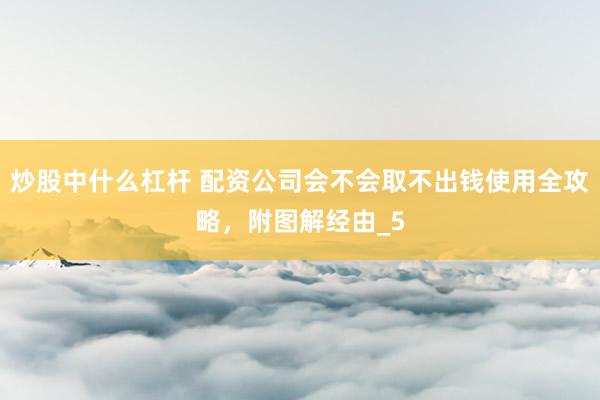 炒股中什么杠杆 配资公司会不会取不出钱使用全攻略，附图解经由_5
