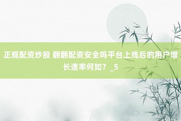 正规配资炒股 翻翻配资安全吗平台上线后的用户增长速率何如？_5
