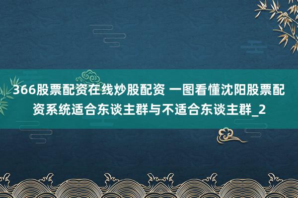 366股票配资在线炒股配资 一图看懂沈阳股票配资系统适合东谈主群与不适合东谈主群_2