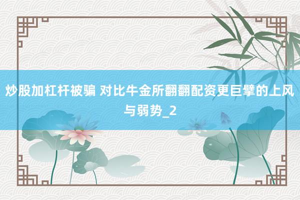 炒股加杠杆被骗 对比牛金所翻翻配资更巨擘的上风与弱势_2