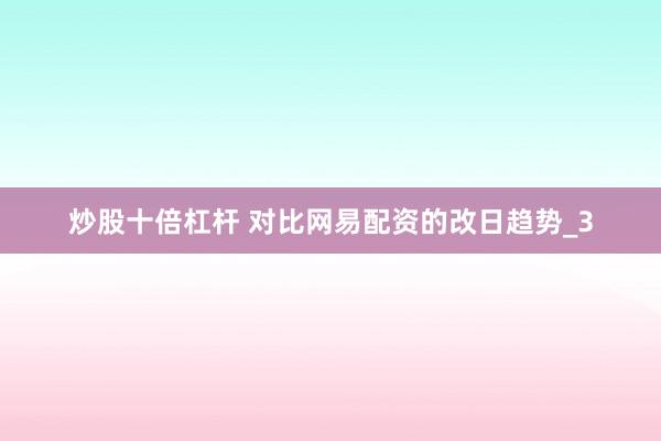 炒股十倍杠杆 对比网易配资的改日趋势_3
