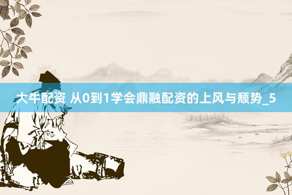 大牛配资 从0到1学会鼎融配资的上风与颓势_5