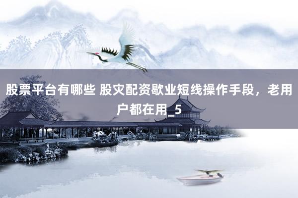 股票平台有哪些 股灾配资歇业短线操作手段，老用户都在用_5